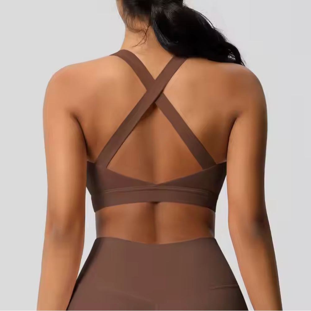 Brassière Camélia noire vu de dos