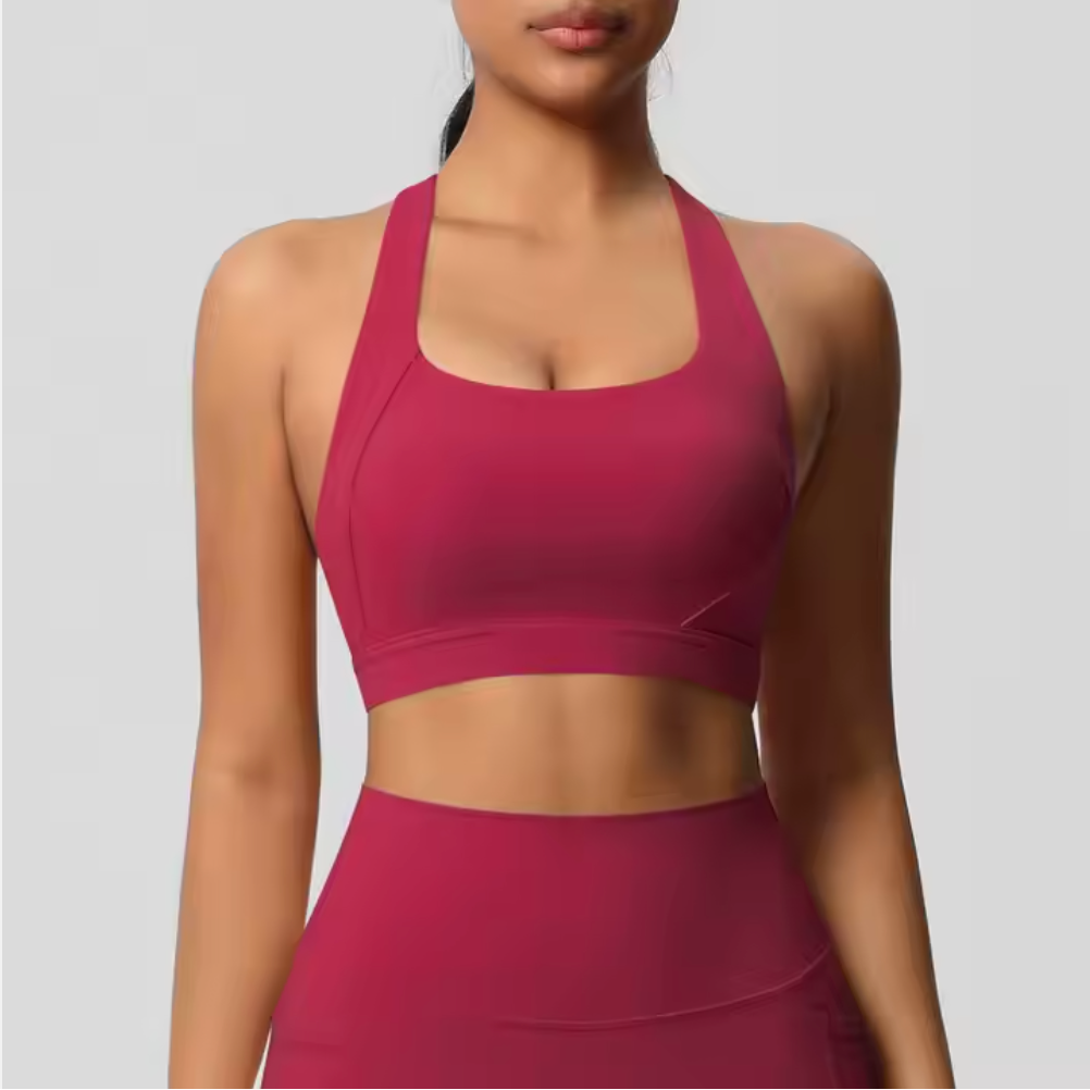 Brassière Camélia rouge vue de face