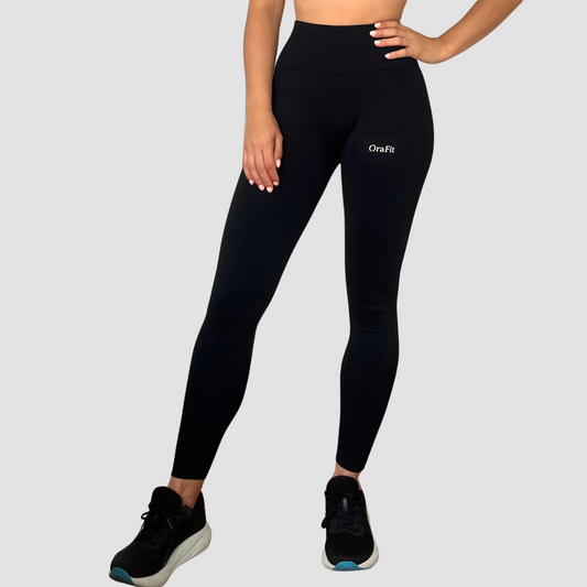 Legging noir épais ceinture gainante effet push-up
