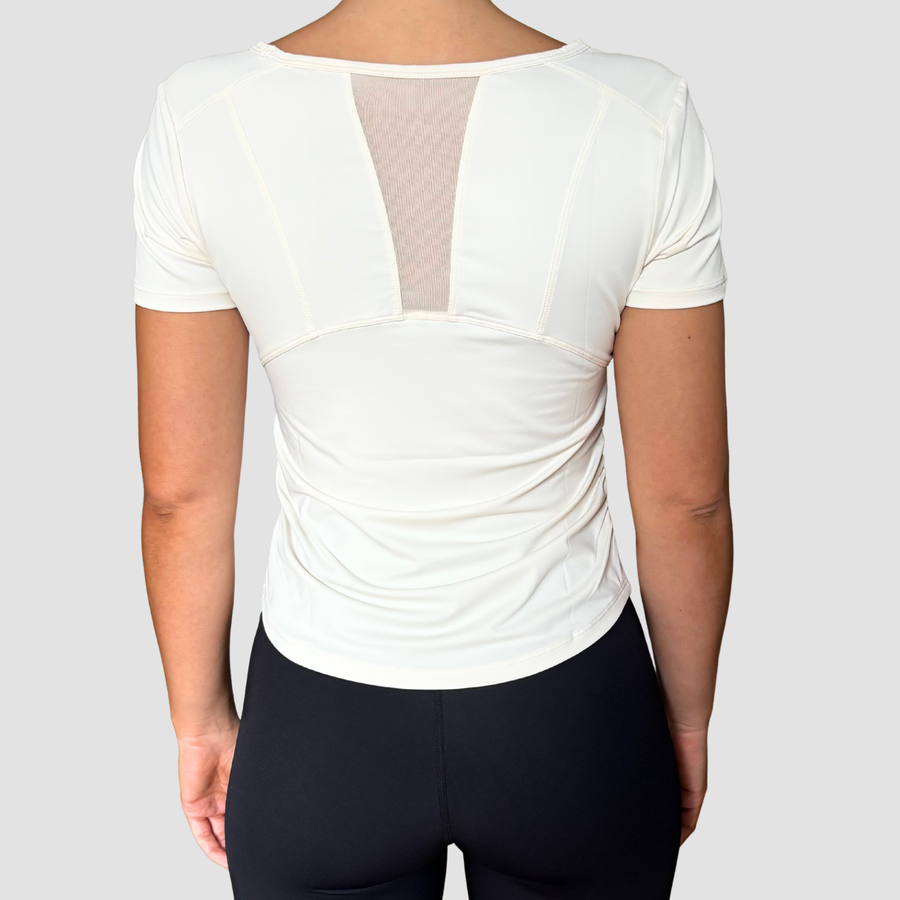 Caroline – T-shirt respirant OraFit, coloris blanc vue de dos