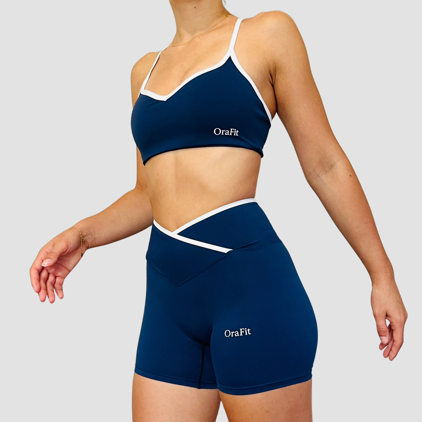 Ensemble Stella short brassière bleu marine
