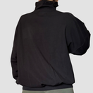 Kara – sweat-shirt fin zippé OraFit, coloris noir vue de dos
