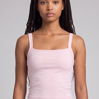 Serena – Débardeur décolleté carré - Rose poudré