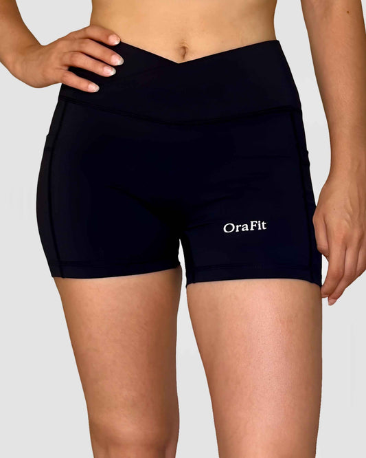 Audrey - Short ceinture croisée à scrunch