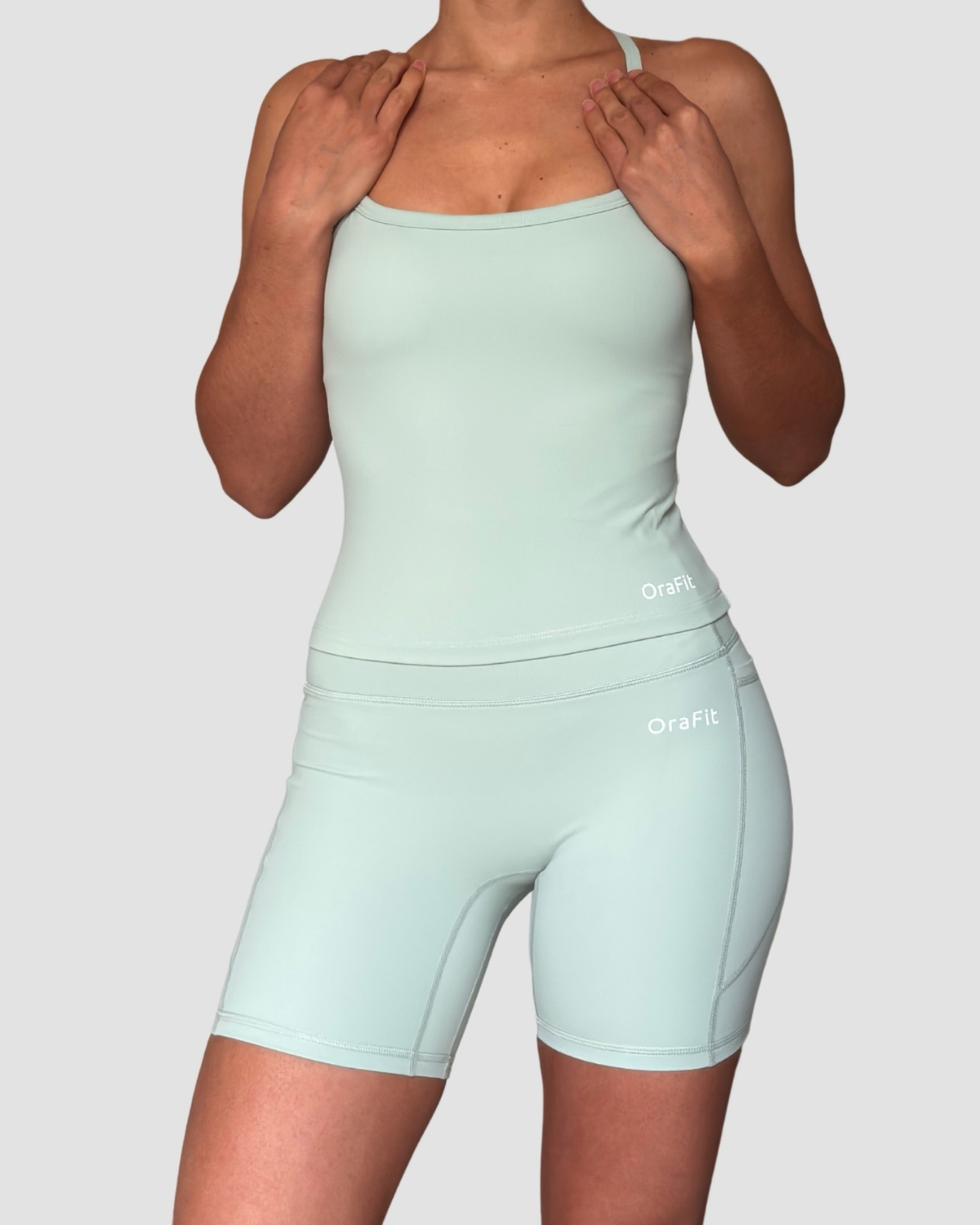Jade – short taille haute avec poches OraFit, détail poches