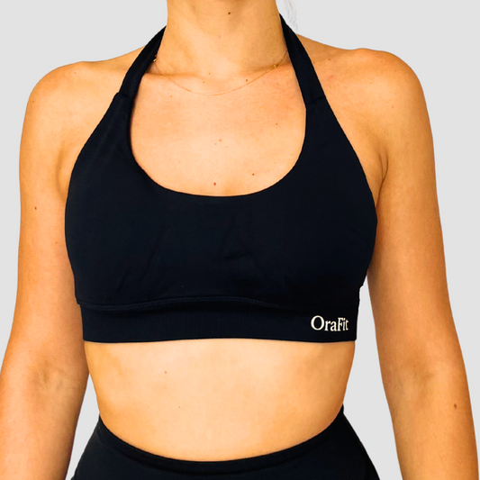 Brassière dos nu Isis noire vue de face