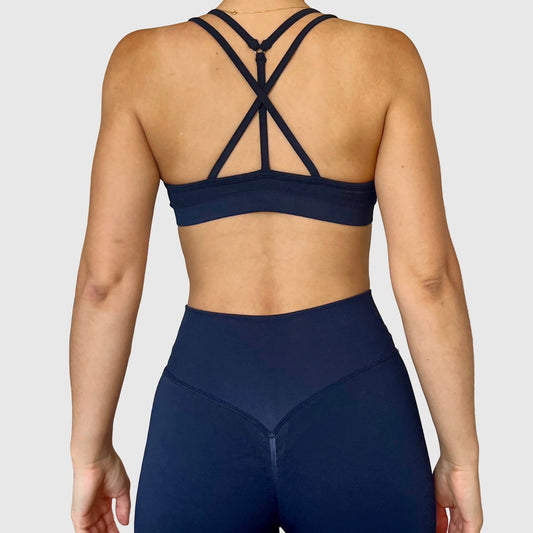 Brassière Sophia bleu marine vu de dos