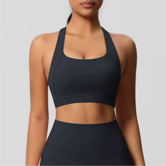 Brassière Camélia noire vu de face