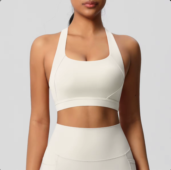 Brassière Camélia maintien fort blanc - vu de face