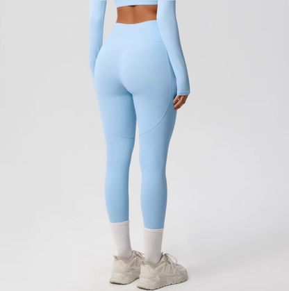 Legging Leïla bleu– poche latérale discrète et coupe sculptante - vue de dos