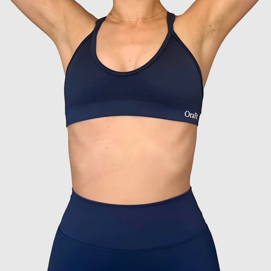 Brassière Julia bleu marine vu de face