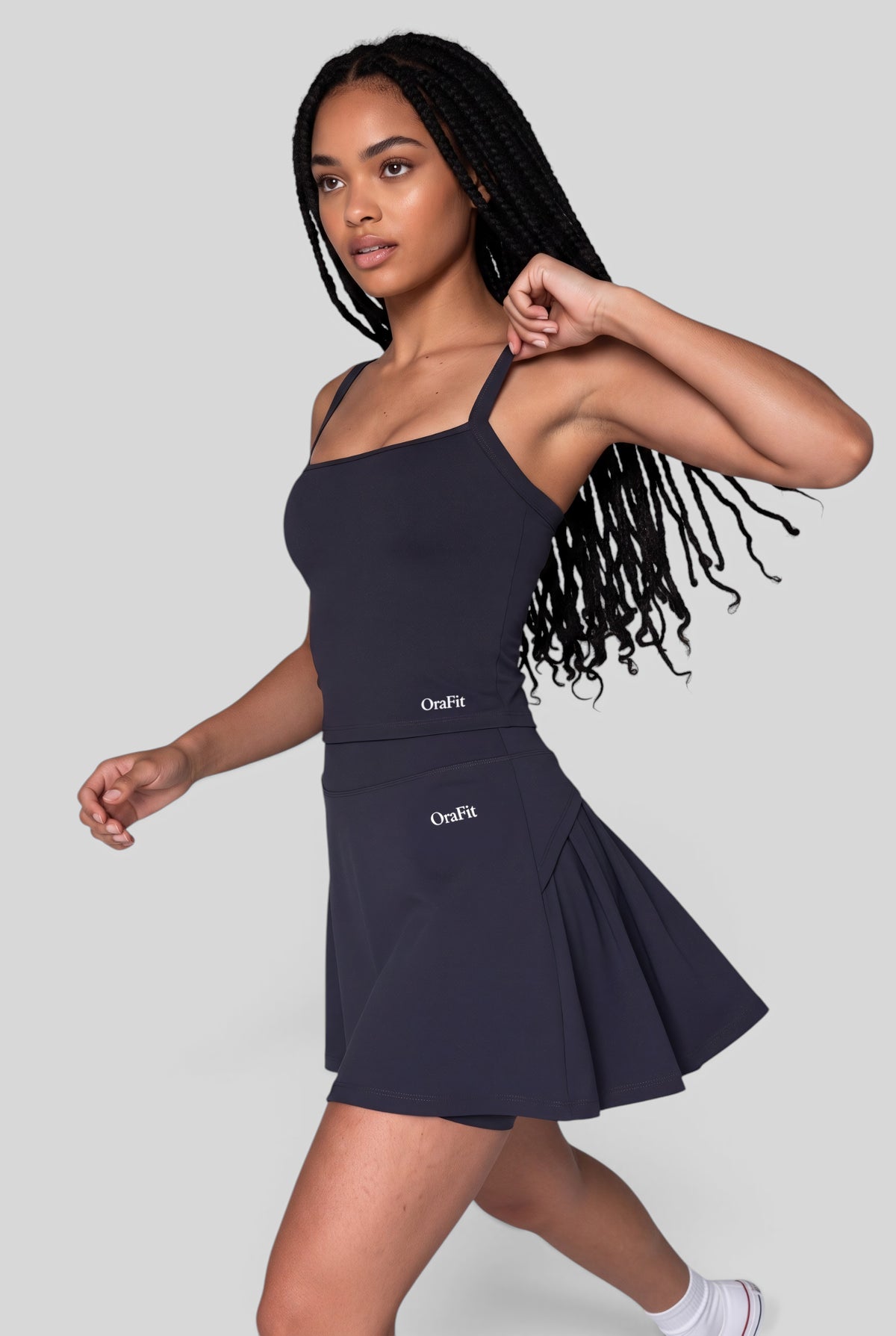 Serena – Ensemble débardeur et jupe-short - Marine