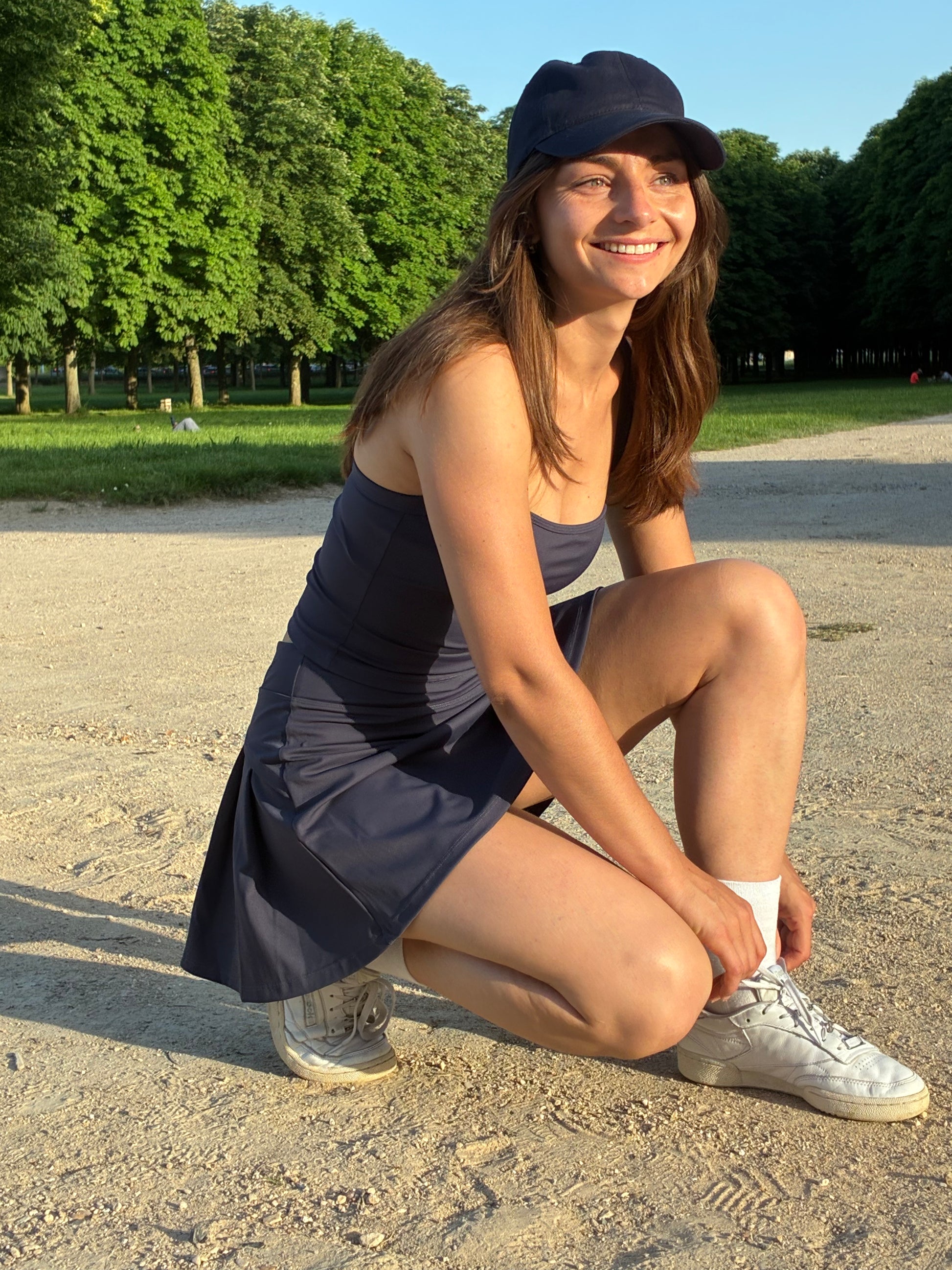 Serena – jupe-short plissée avec poche OraFit, vue principale