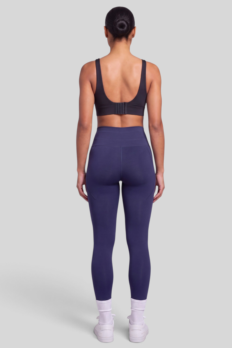 Léa - Legging taille haute à détails sur les côtés - marine
