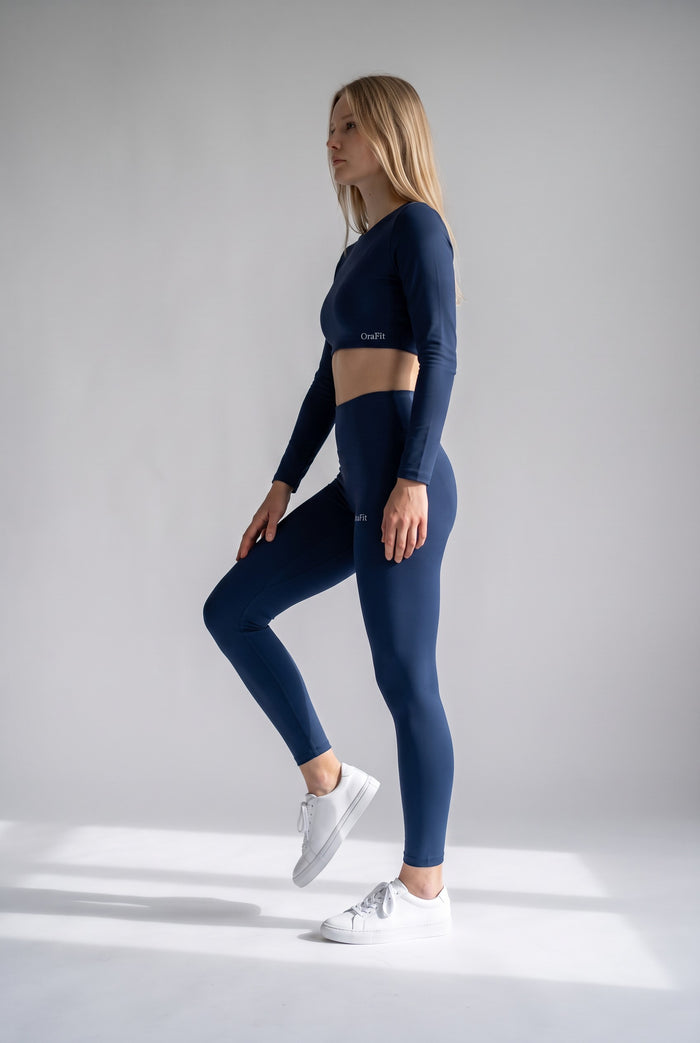 Katia - Legging seconde peau - Bleu foncé