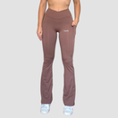 Selena – legging évasé avec poches OraFit, coloris marron vue de dos