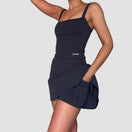 Serena – jupe-short plissée avec poche OraFit, zoom ceinture élastique