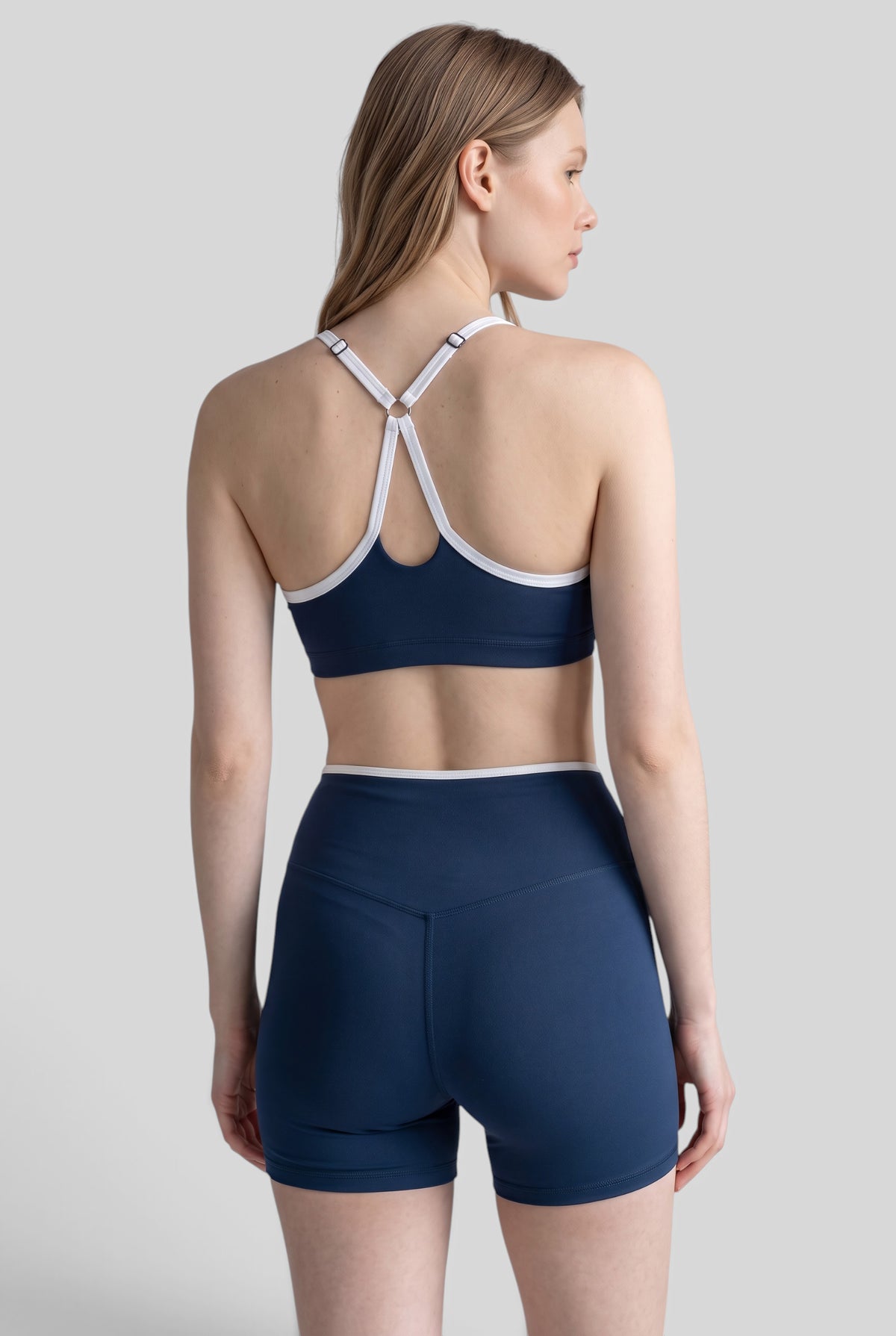 Stella - Short contrasté - Bleu foncé