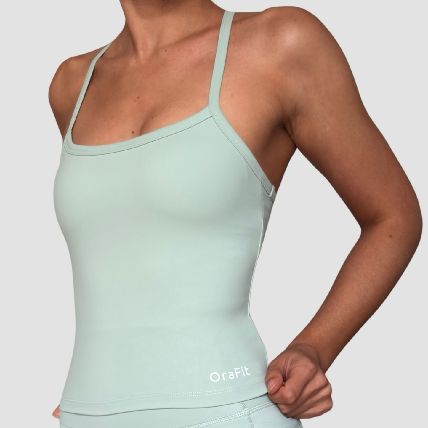Chloé – débardeur dos nageur brassière intégrée OraFit, détail tissu