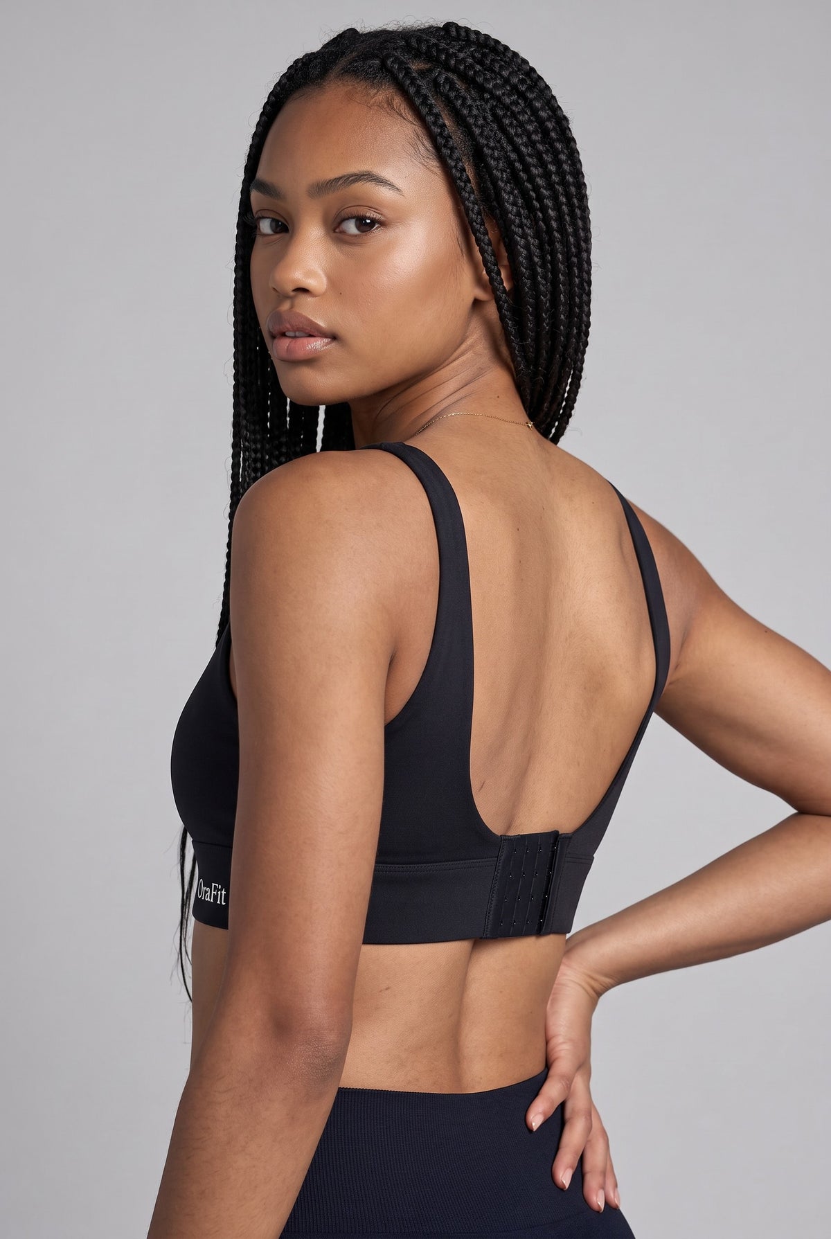 Brassière Sophia noire vue de trois quart